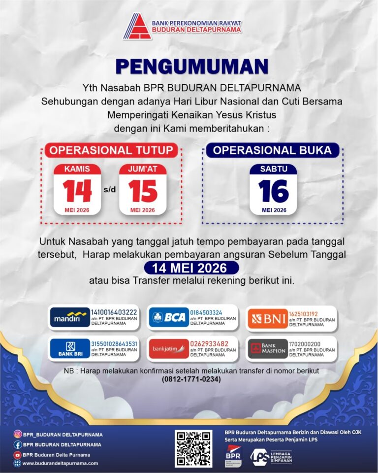Feed Pengumuman libur Mei 2026